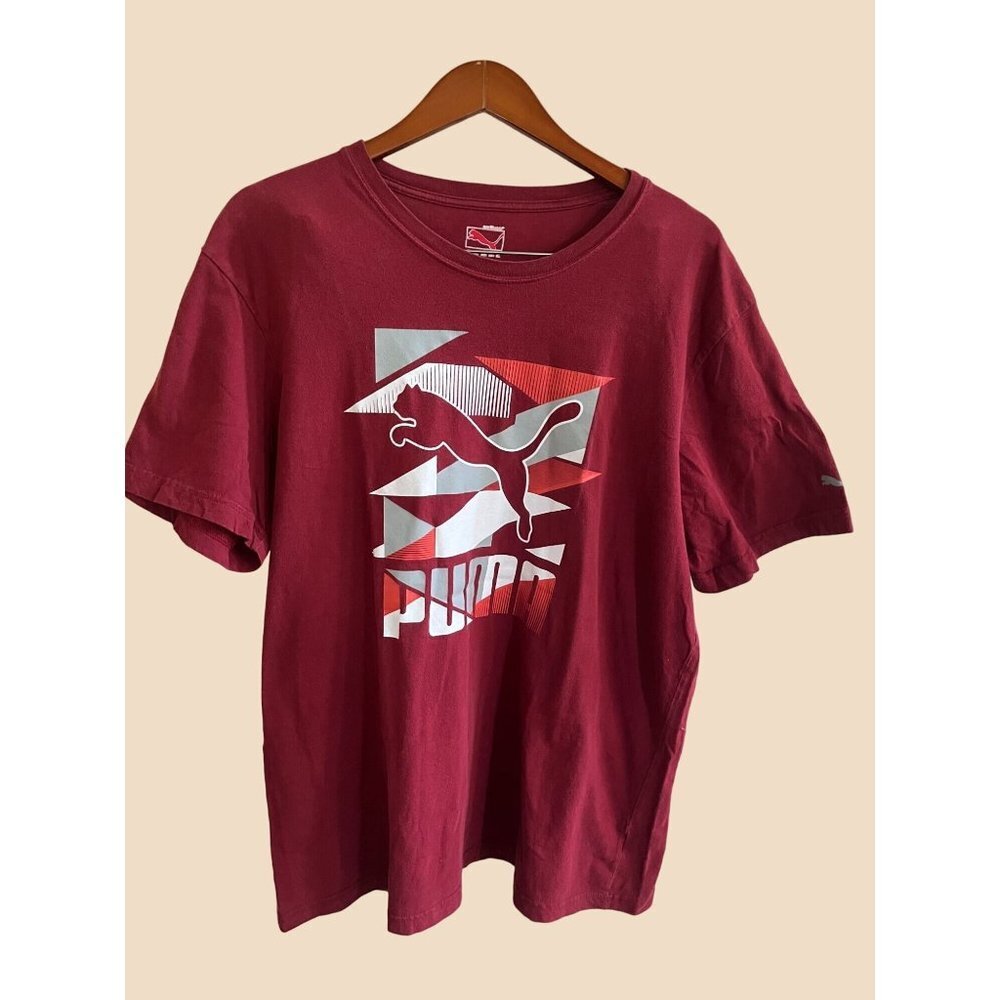 2 Puma Shirts‎ Mens 2XL Red Pullover Crew Neck Short Sleeve Tees